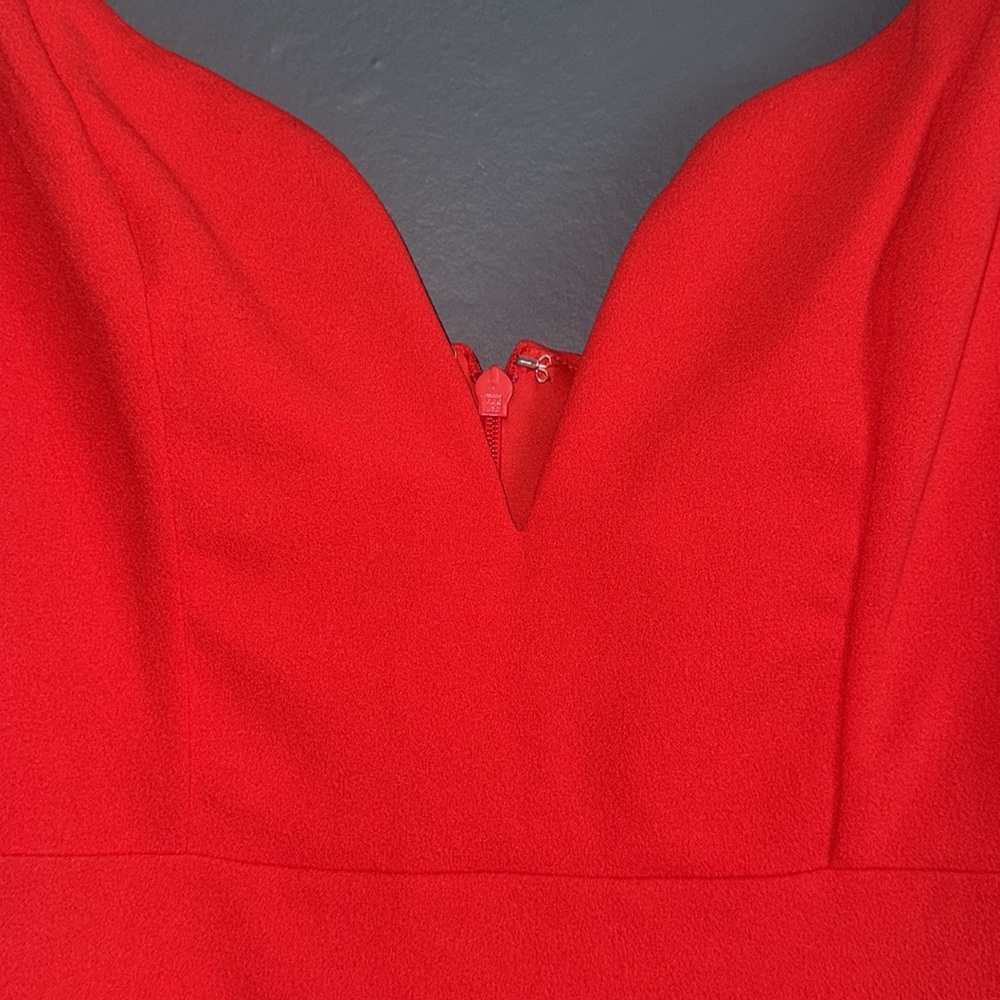 EXPRESS MINI BODYCON DRESS RED SIZE 4 95% POLYESTER 5% SPANDEX - Picture 4 of 4